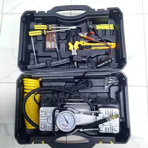 Car Tire Air Compressor Kit 12v Emergency Repair Tools Set