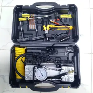 Car Tire Air Compressor Kit 12v Emergency Repair Tools Set