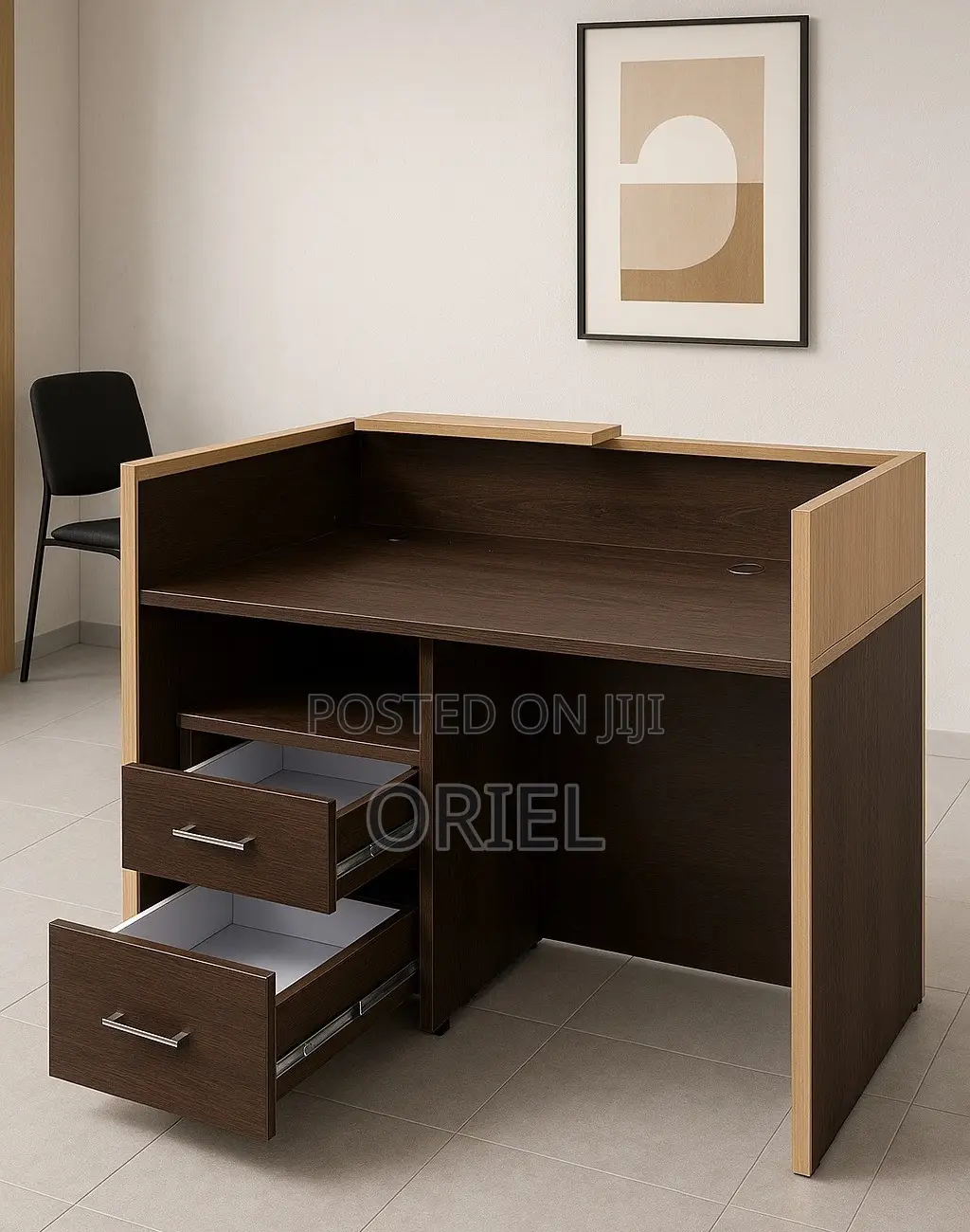 Office Desk : One-Way Executive Office Reception Desk