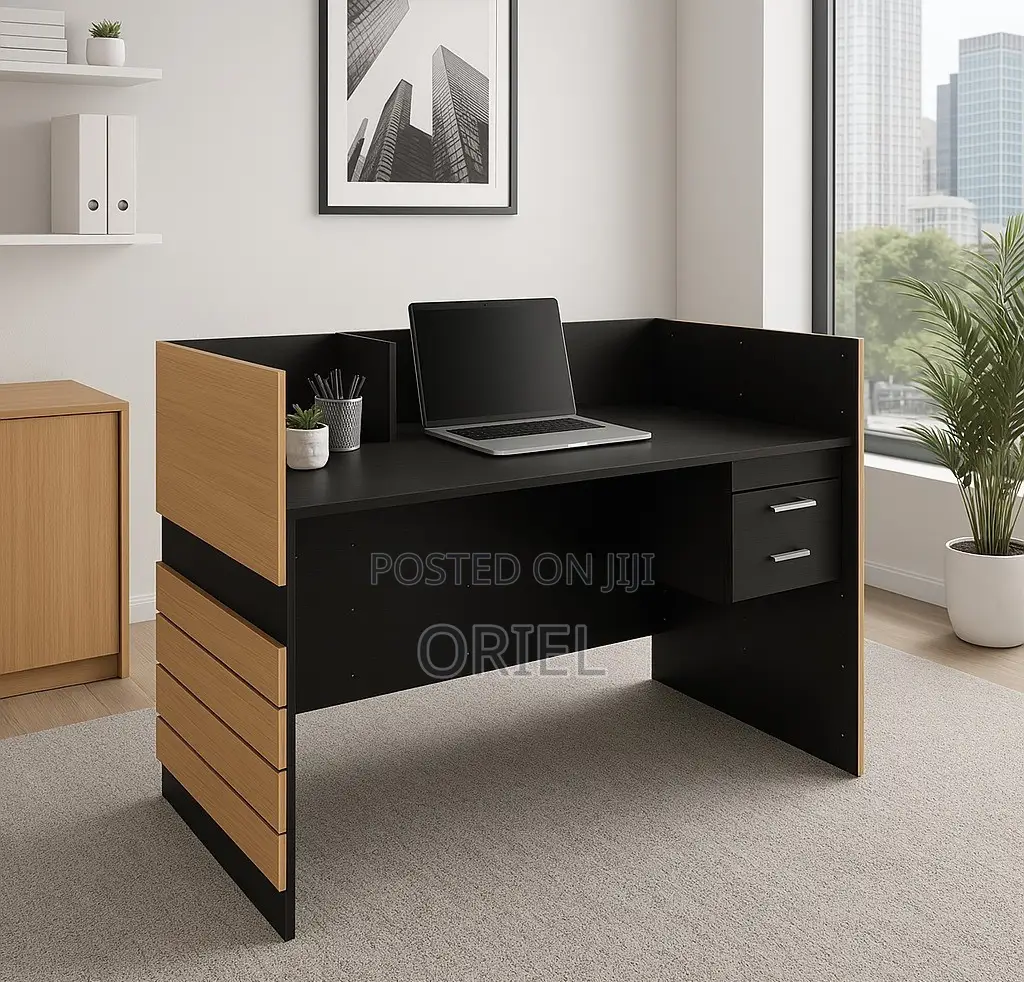Office Desk : One-Way Executive Office Reception Desk