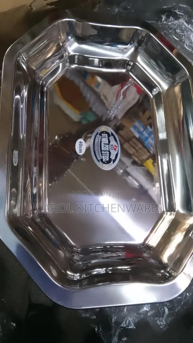 40 Cm Stainless Steel Tray/ Platter - main view