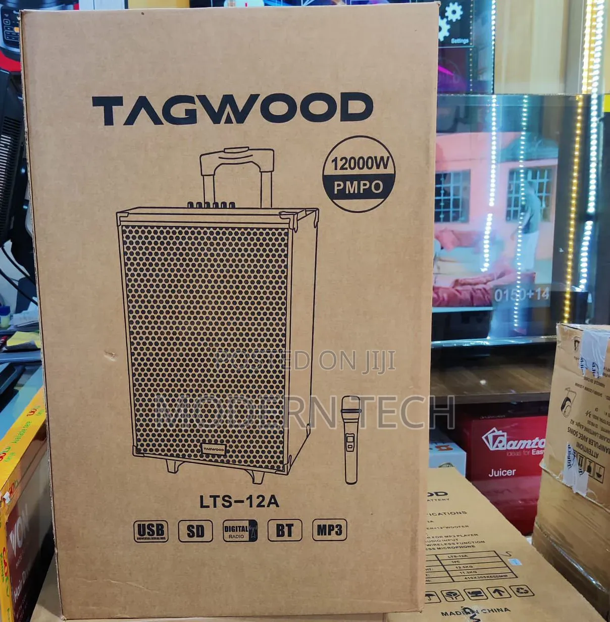 Tagwood 12′′ Karaoke Speaker With Wireless Microphone