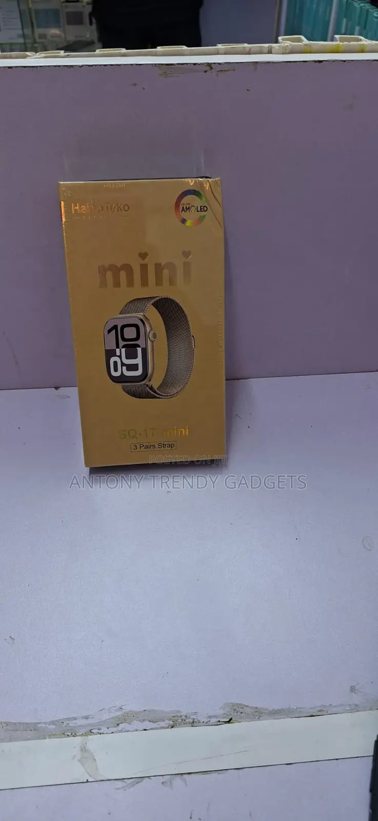 Sq-17 Mini Smartwatch Bluetooth Call Stainless Steel Strap