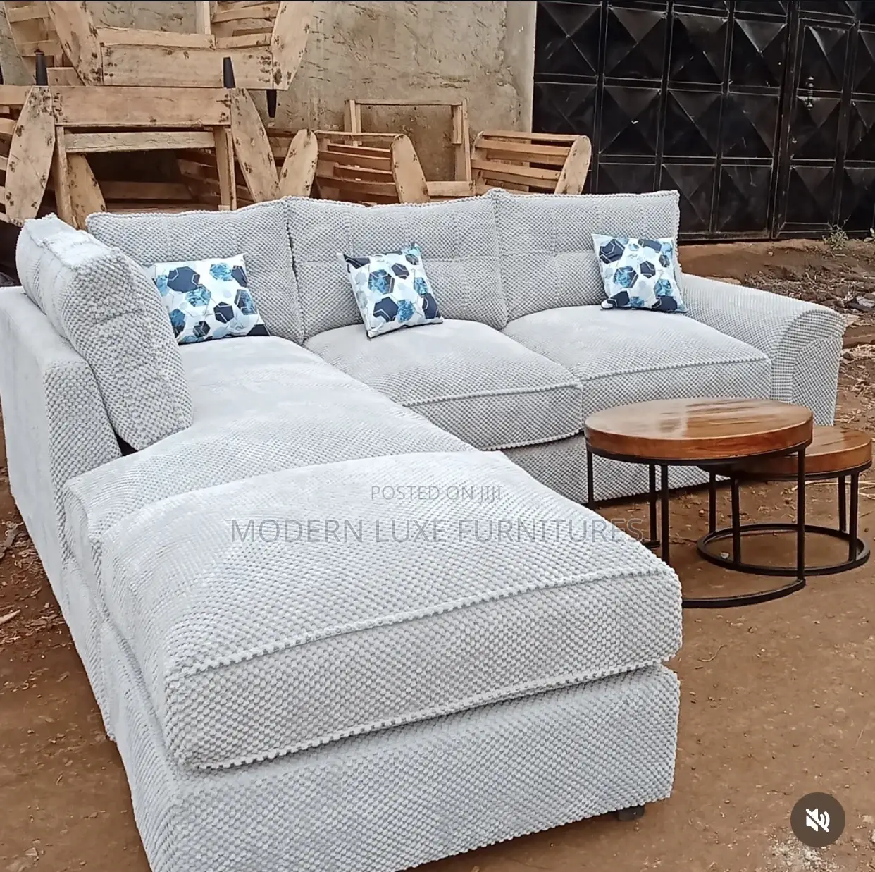Light Beige L Sofa/L Shaped Sofa/L Sofa