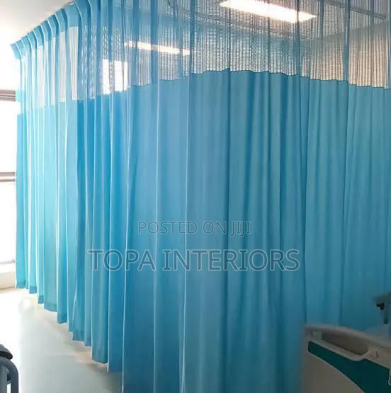 Meshed Top Hospital Ward Room Divider Cubicle Curtains