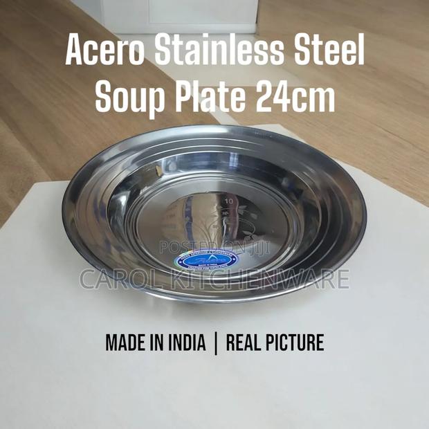Stainless Steel Soup Plate 24 Cm/ School Plate