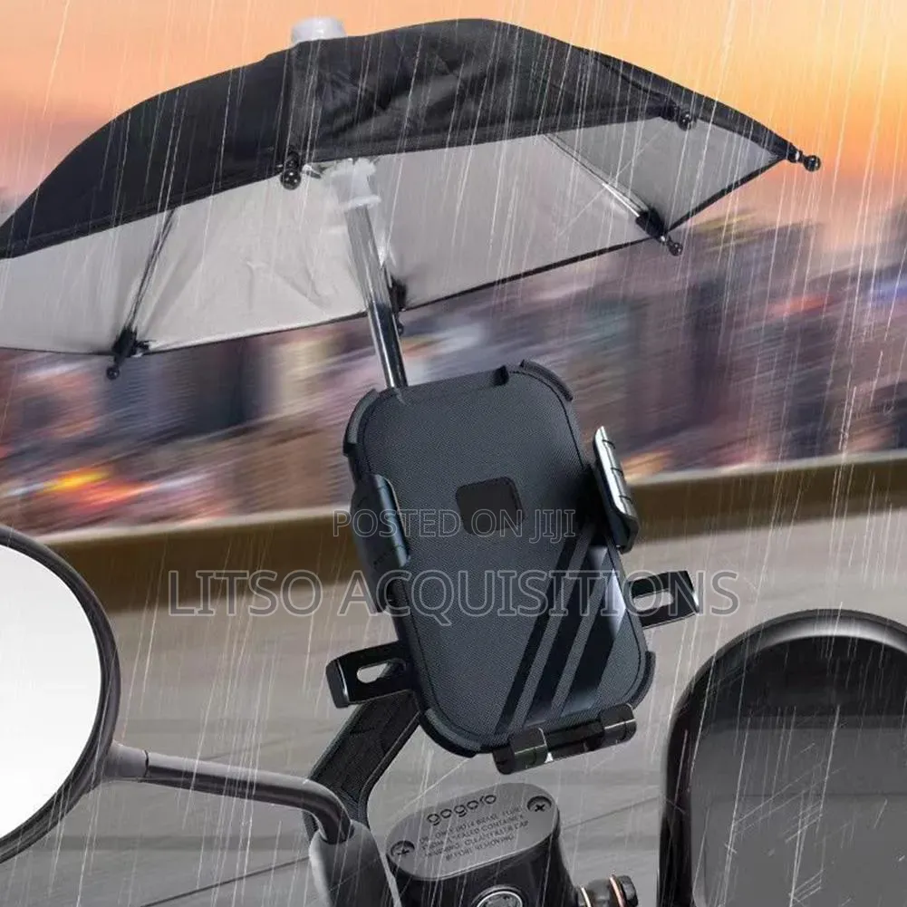 Universal Motorcycle Phone Holder With a Umbrella