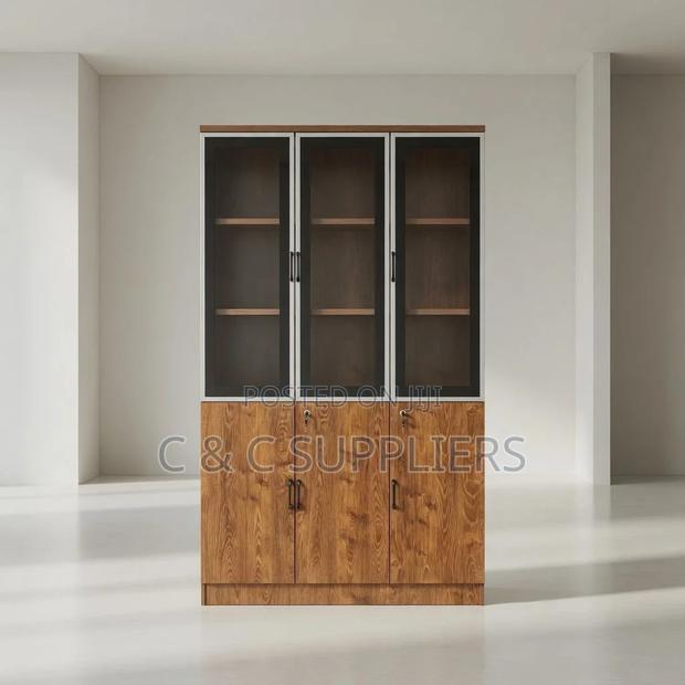 Office Cabinets; 3-Doors Wooden Executive Office Cabinet