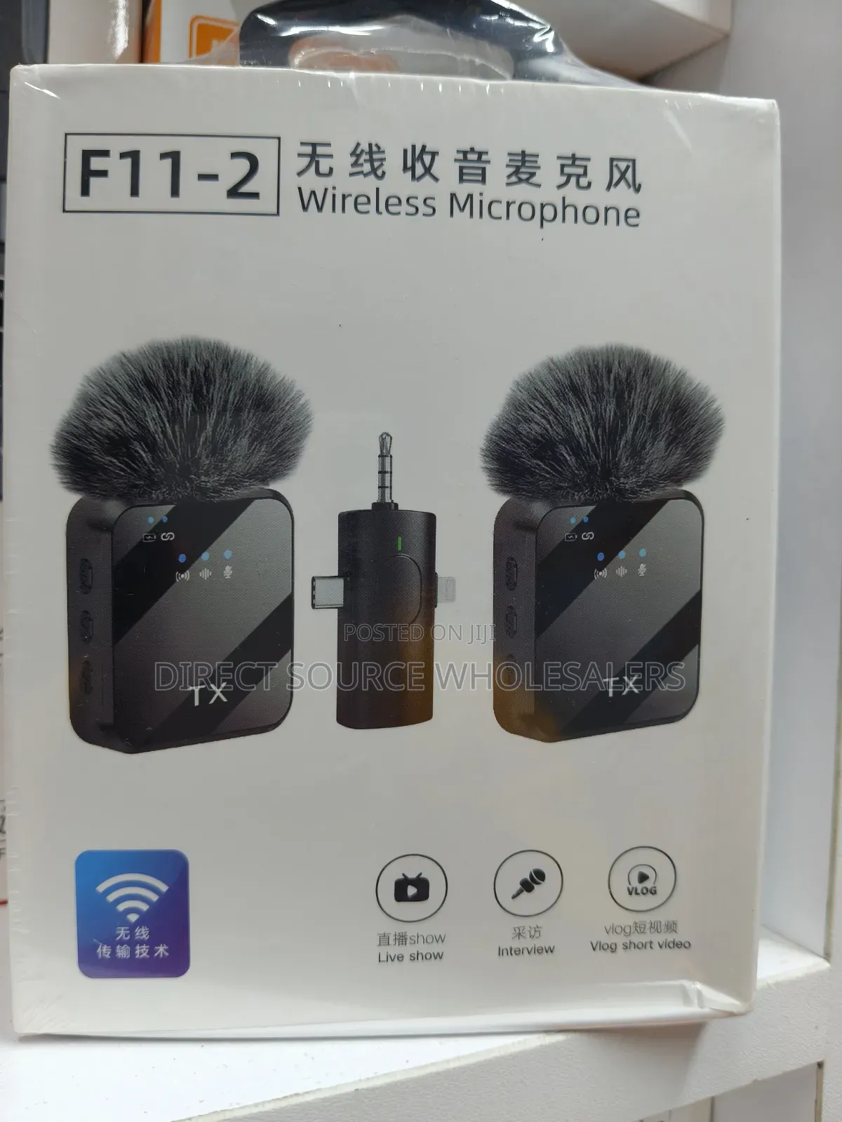 Lavalier Lapel Wireless Microphone for Type -C, iPhone,Pin. Recording.