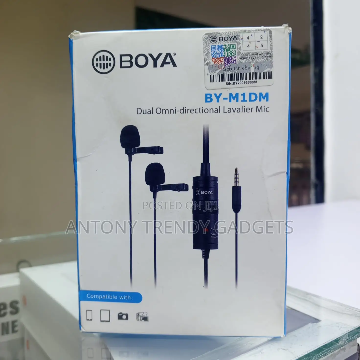 Boya by-M1dm Dual Lavalier Microphone for Vlogging Interview Recording