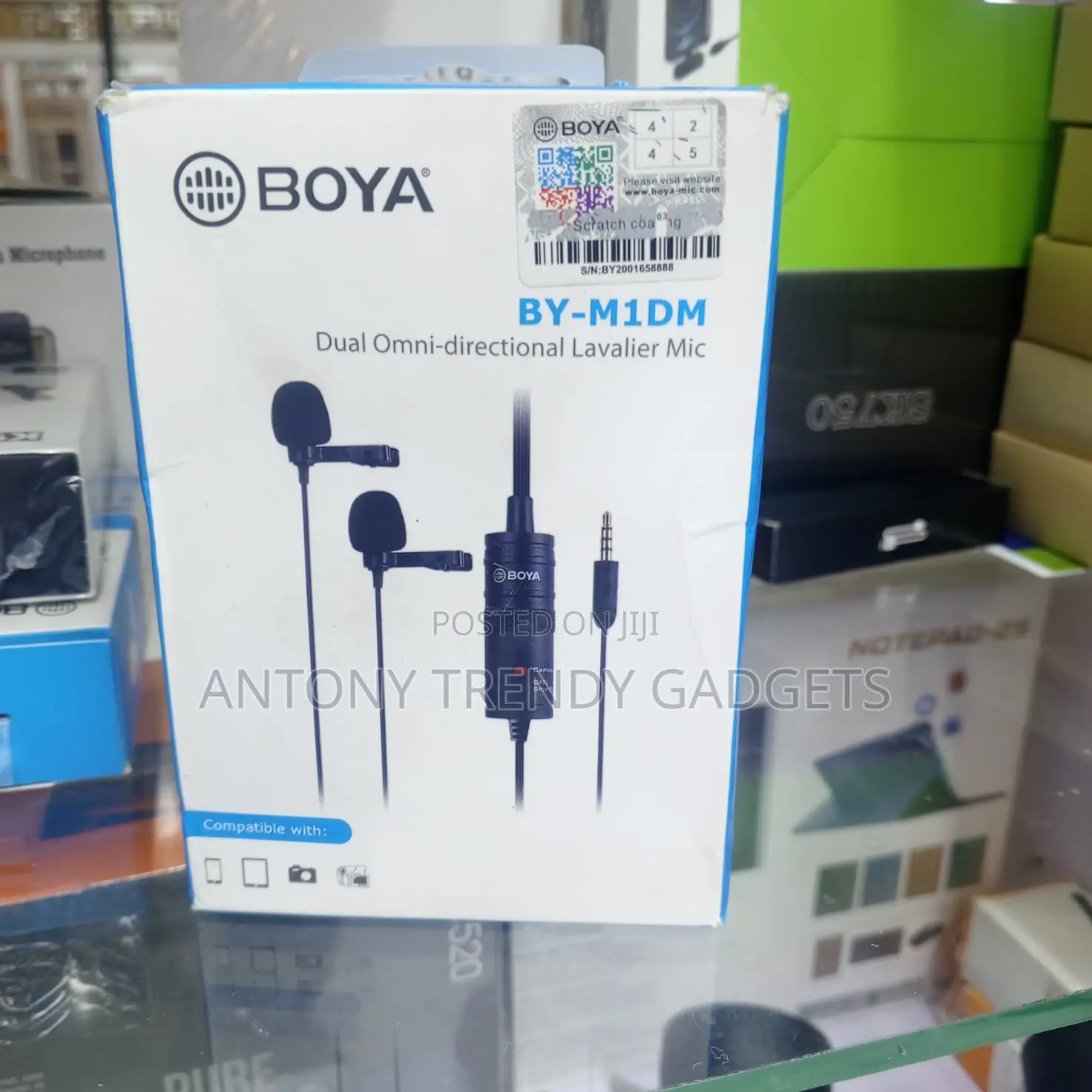 Boya by-M1dm Dual Lavalier Microphone for Vlogging Interview Recording