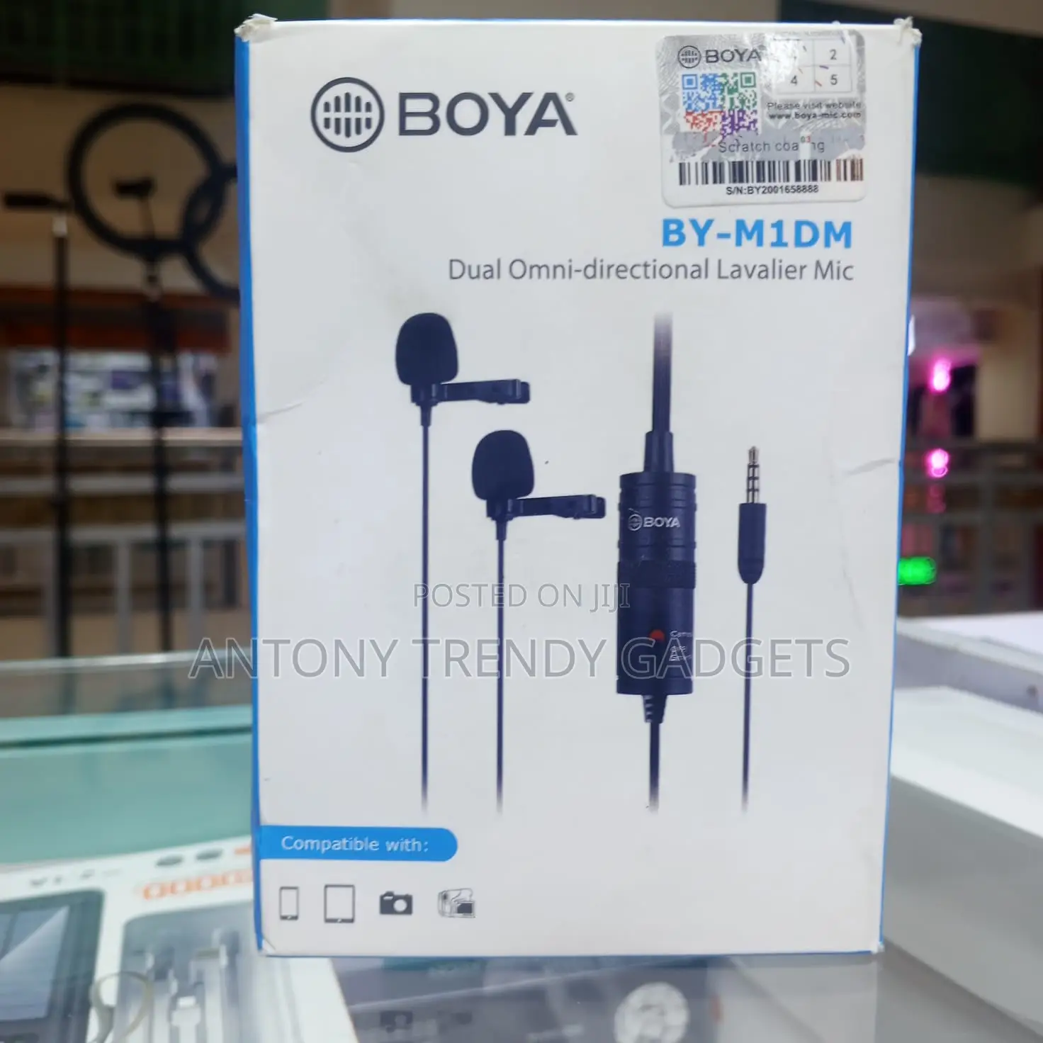 Dual Lapel Microphone Boya by-M1dm for DSLR Smartphone