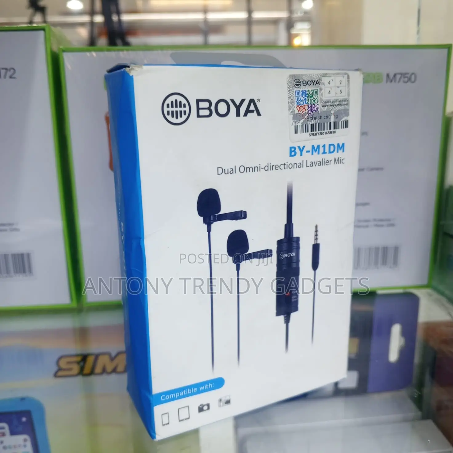 Dual Lapel Microphone Boya by-M1dm for DSLR Smartphone