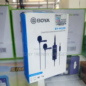 Dual Lapel Microphone Boya by-M1dm for DSLR Smartphone