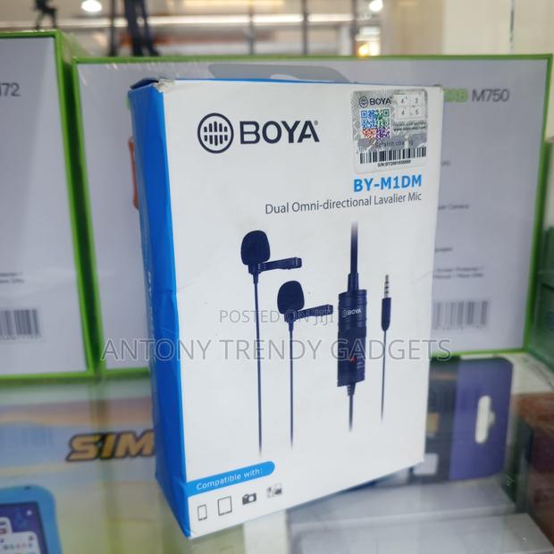 Dual Lapel Microphone Boya by-M1dm for DSLR Smartphone - thumbnail 2