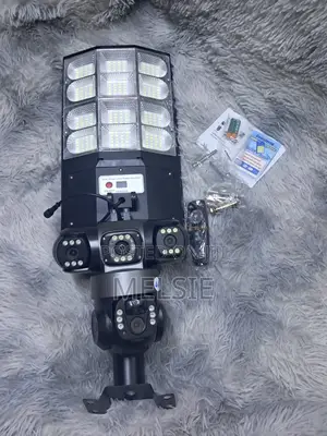Smart Solar Street Light Security Camera 4g Sim PTZ Triple Lens CCTV