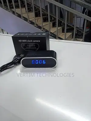 Table Clock Wifi Spy Hidden Camera Audio Video Recorder