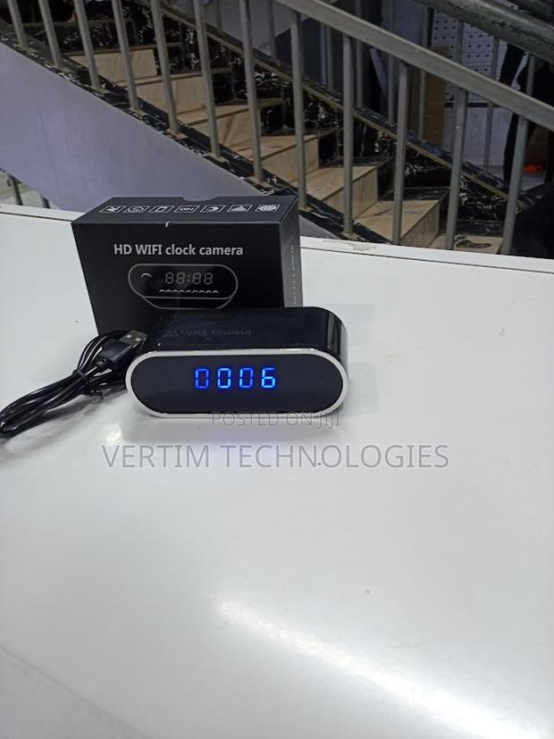 Table Clock Wifi Spy Hidden Camera Audio Video Recorder