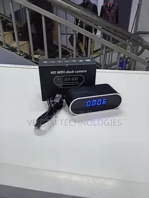 Home Security Wifi Alarm Table Clock Hidden Spy Camera