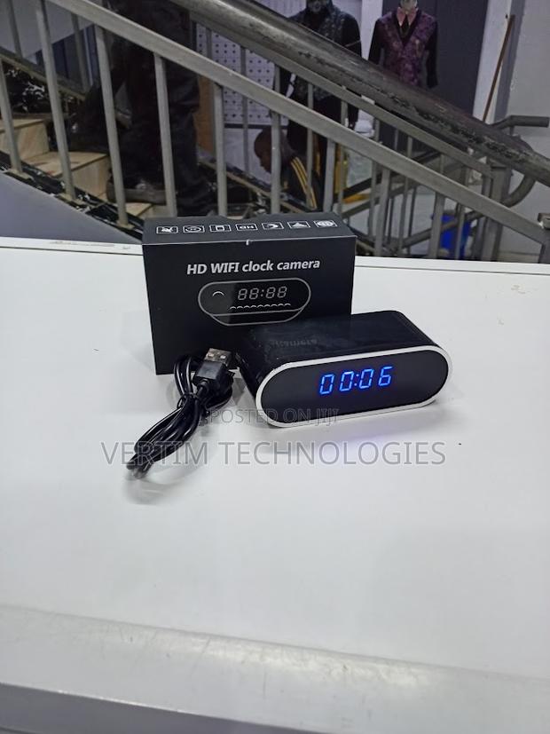 Home Security Wifi Alarm Table Clock Hidden Spy Camera
