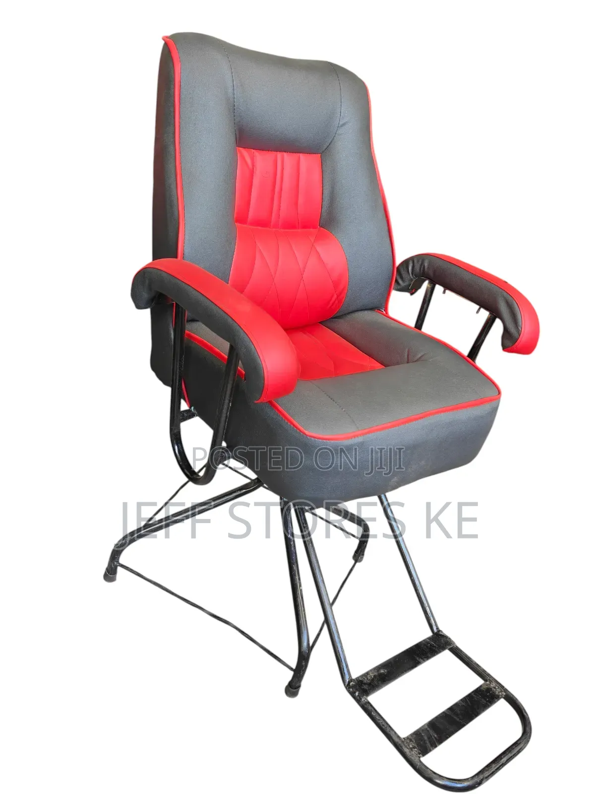 Black Red Starter Barber Chair