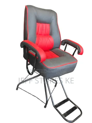 Black Red Starter Barber Chair