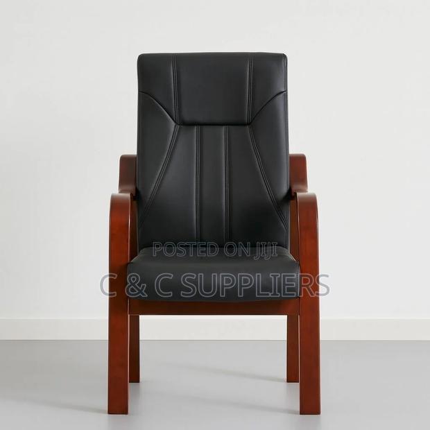 Office Chairs; Executive High-Back Leather Guest Seat - main view
