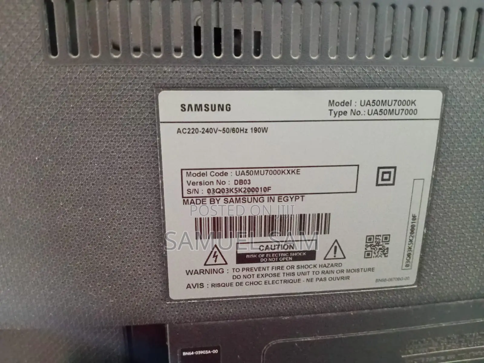 50" Samsung TV