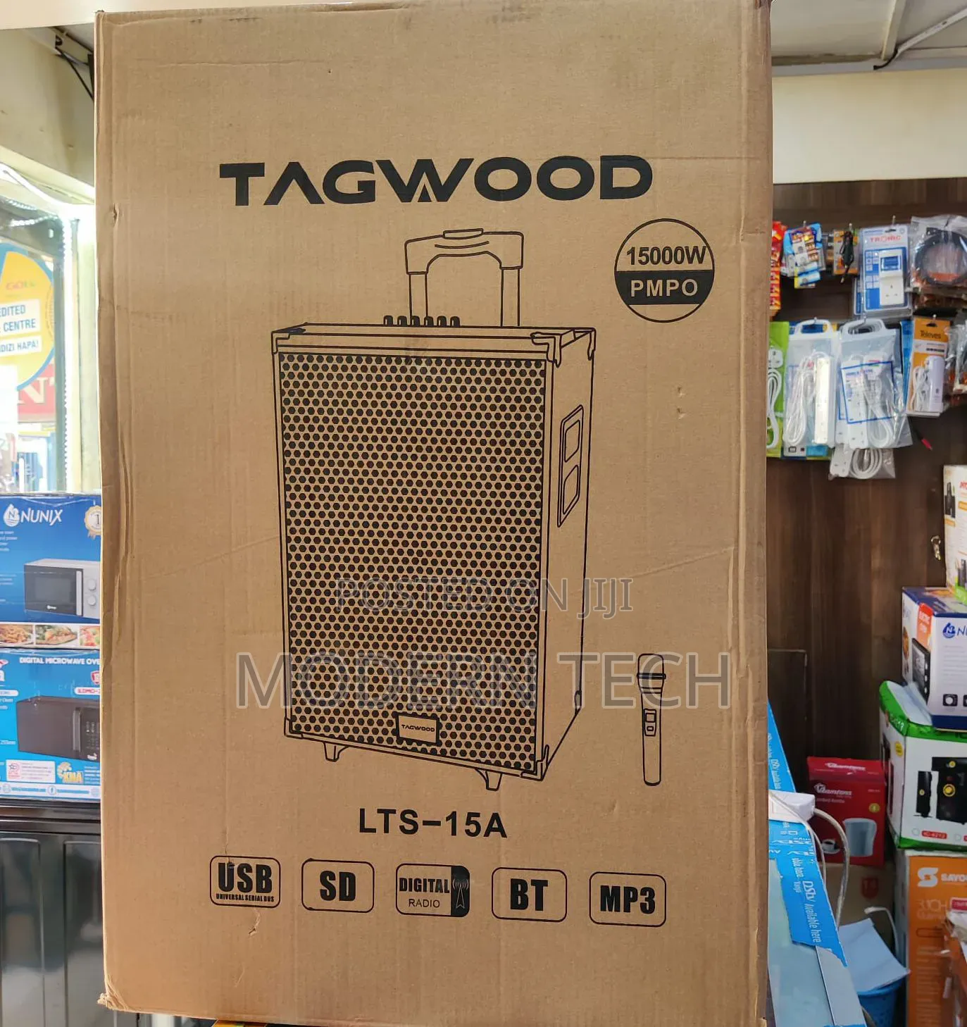 Tagwood 15′′ Trolley Speaker With Wireless Microphone