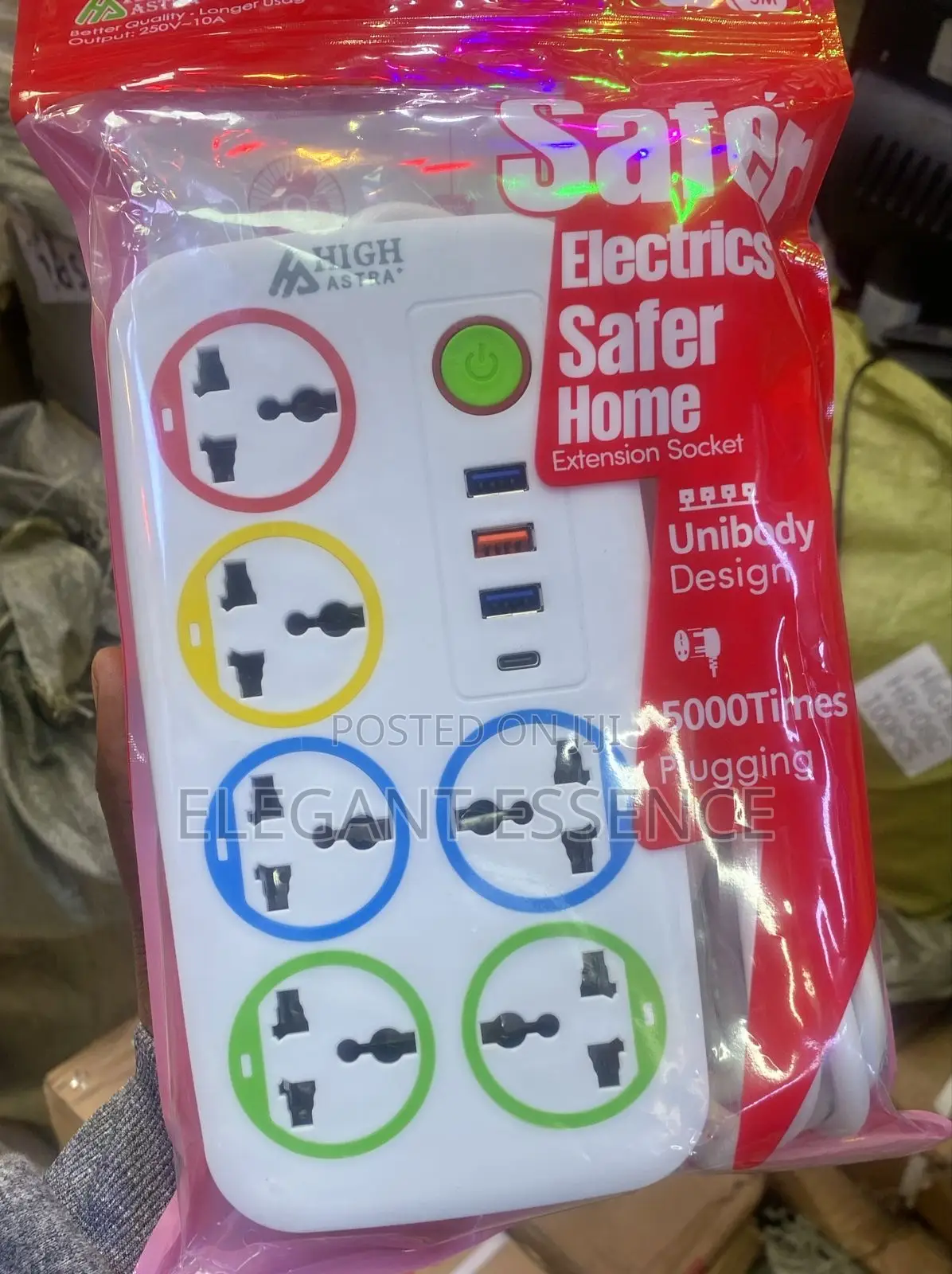 6 Way Extension Cable With Firect Usb Ports