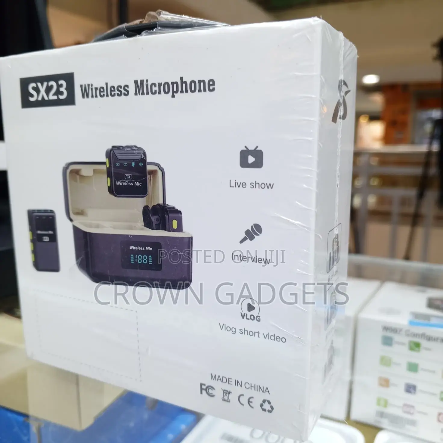 Sx23 Dual Wireless Microphone Set for iPhone Android DSLR