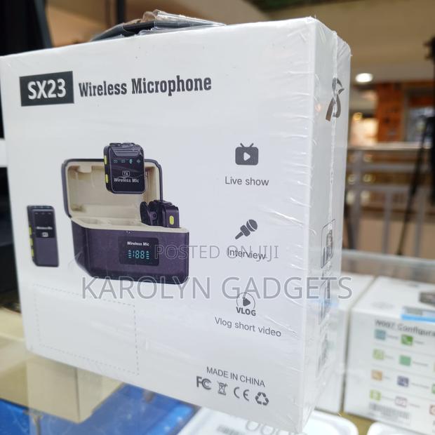 Sx23 Dual Wireless Microphone Set for iPhone Android DSLR