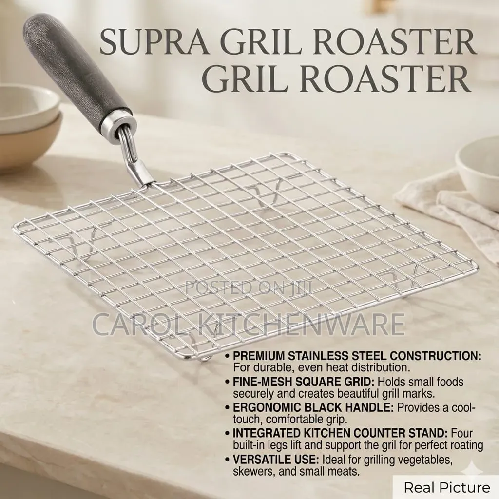 Stainless Steel Barbeque Grill and Roasting Net