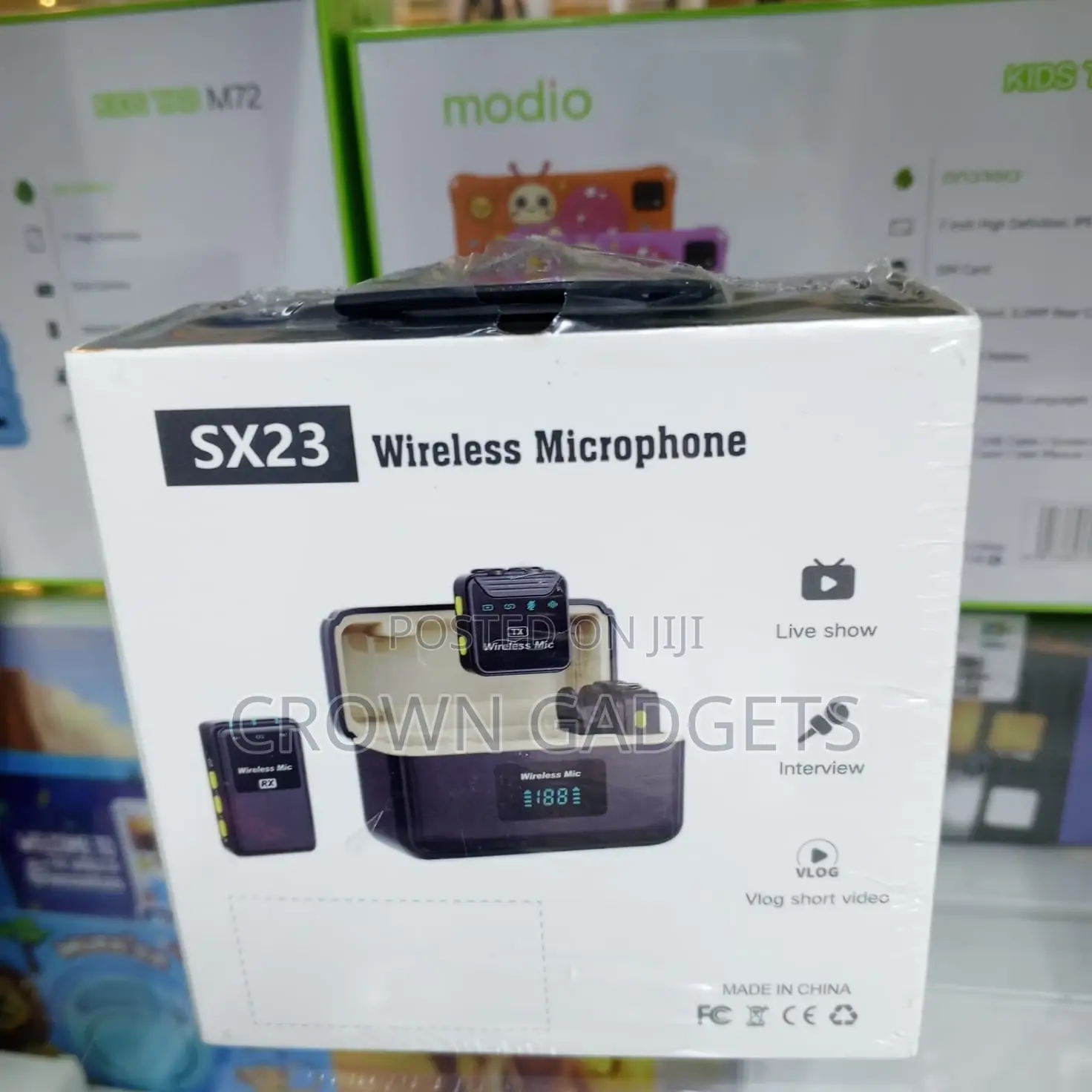Sx23 Vlogging Wireless Microphone With Display Charging Case
