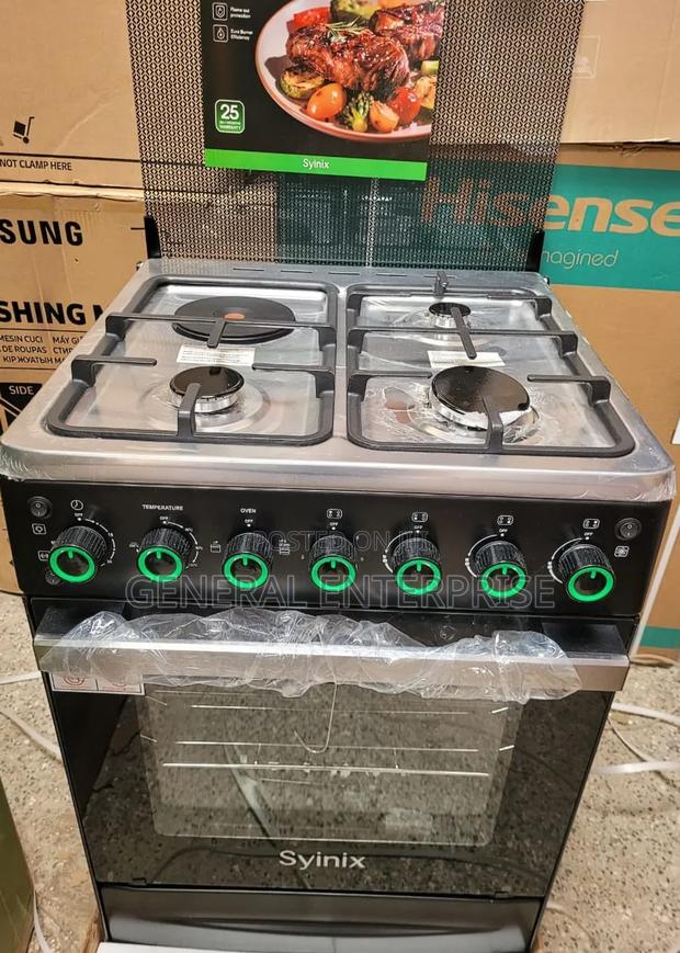 Syinix 60/60 3+1standing Cooker With Gas Sensor