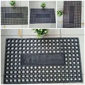 Grid Rubber Welcome Doormat