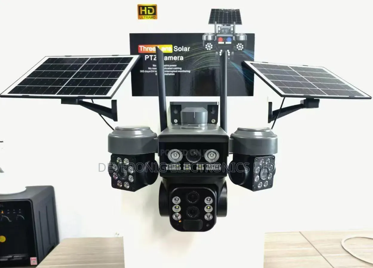  V380 4g Triple Lens Dual Pannel Security Solar Camera