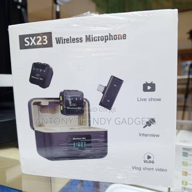 Sx23 Wireless Lavalier Mic Set Charging Case 40m Range