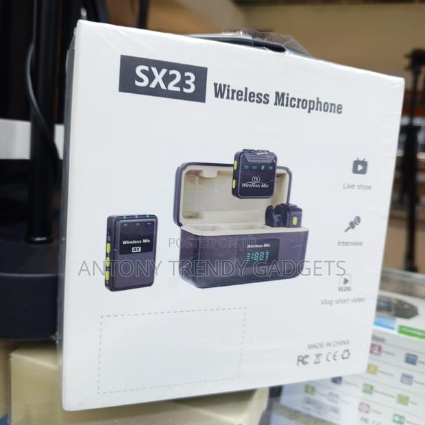 Sx23 Wireless Lavalier Mic Set Charging Case 40m Range - thumbnail 2