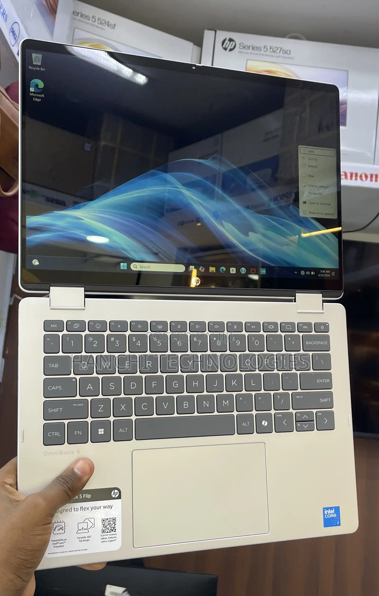 New Laptop HP OmniBook 5 Flip 16GB Intel Core 7 SSD 512GB