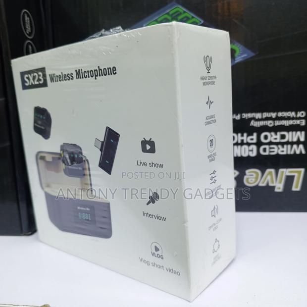 Sx23 Wireless Lavalier Mic Set 40m Range Charging Case - thumbnail 2