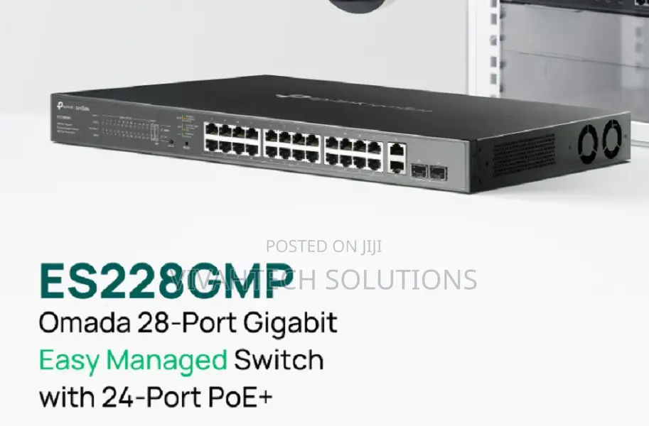 With 24-Port Poe+ Tp-Link Es228gmp 28-Port Gigabit Switch
