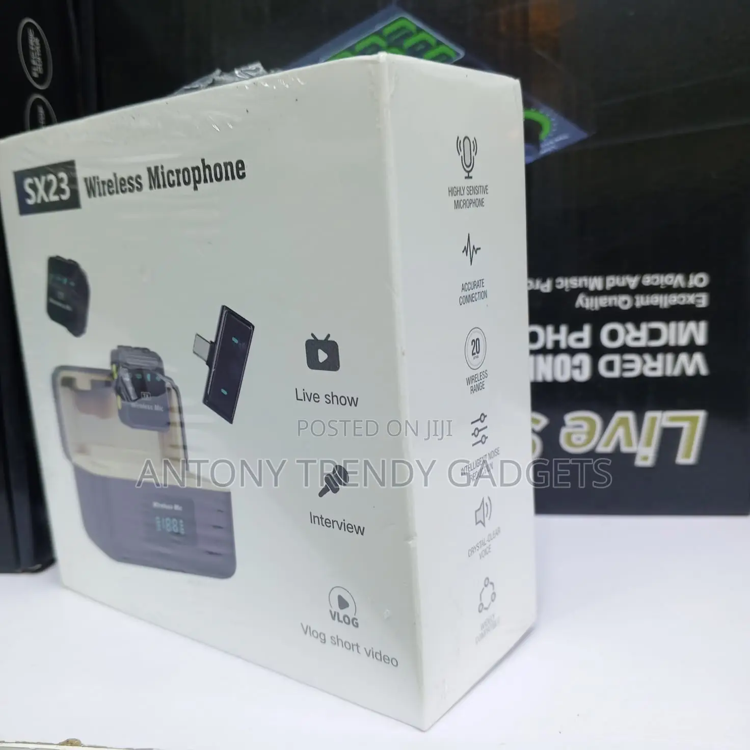 Sx23 Dual Wireless Microphone Noise Reduction Vlog Kit