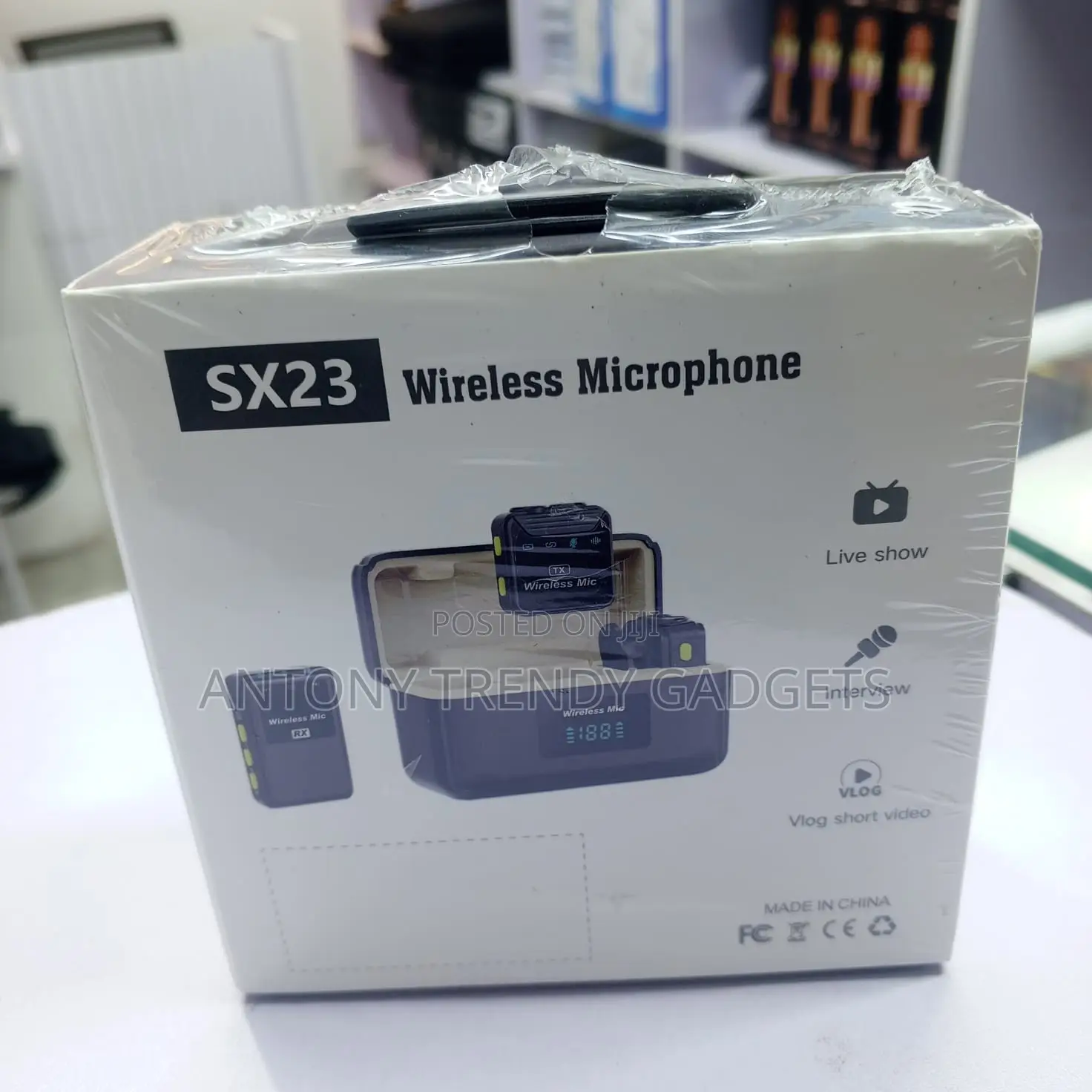 Sx23 Wireless Vlogging Mic Digital Display Charging Case