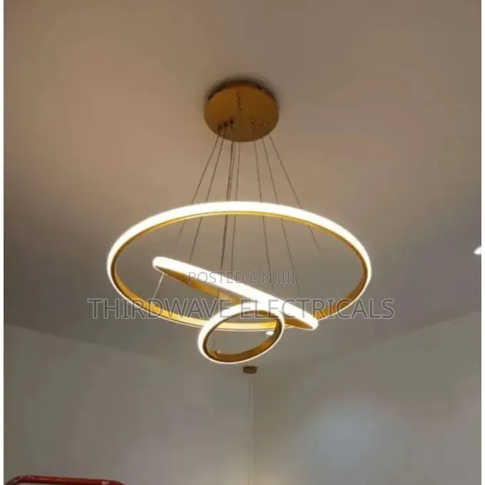 Beautiful Design 3-Ring Led Gold Chandelier Pendant Light Zq9