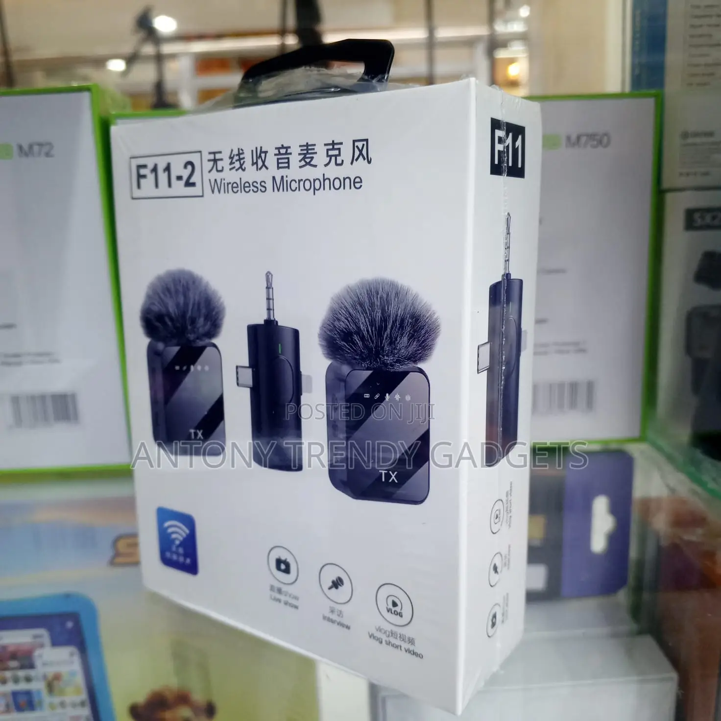 F11-2 Vlogging Wireless Mic Type-C Lightning Camera Support