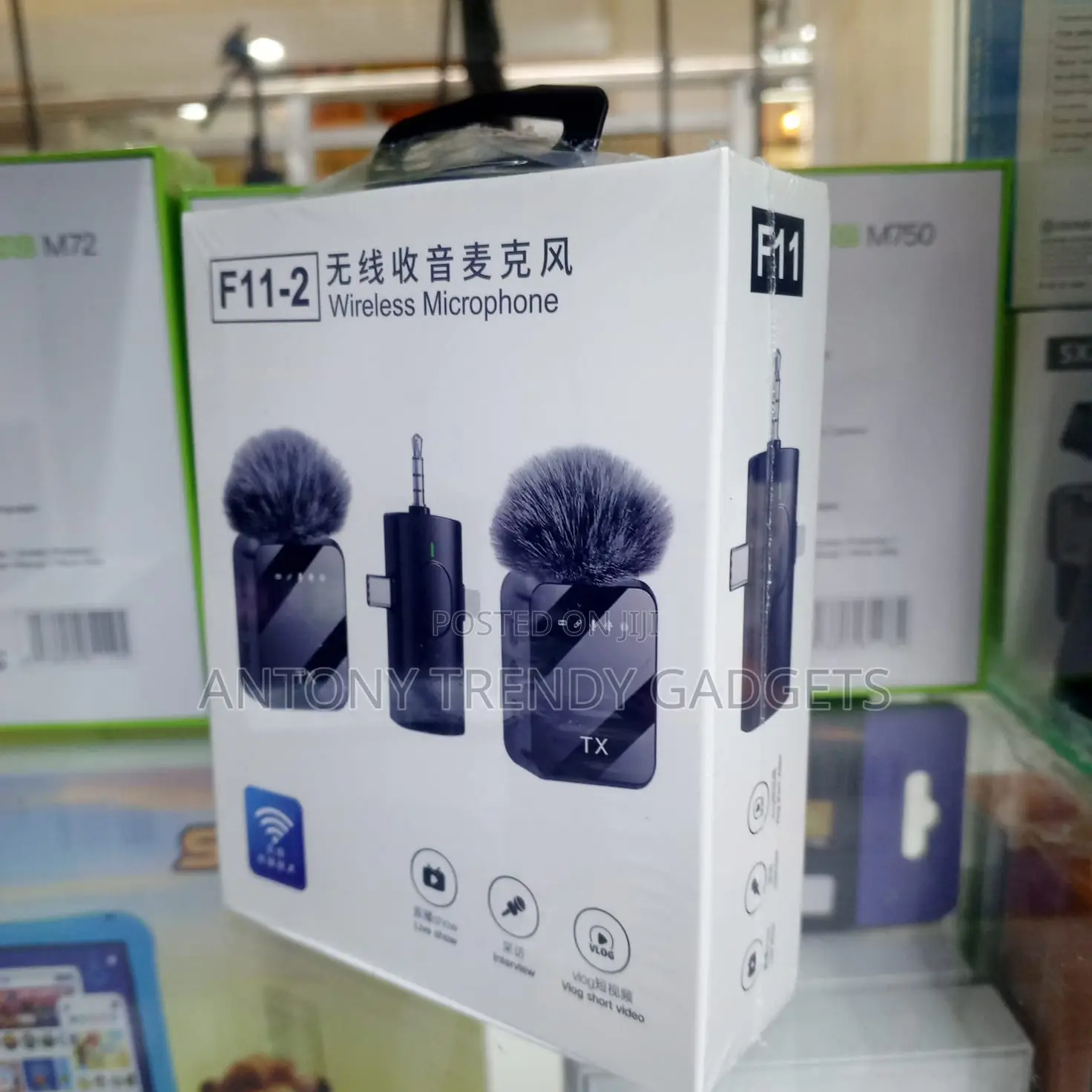 F11-2 Vlogging Wireless Mic Type-C Lightning Camera Support