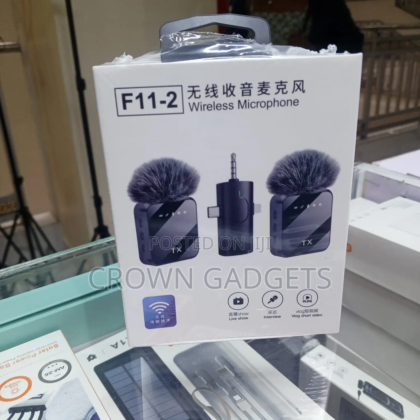 F11-2 Dual Wireless Microphone 3-in-1 Receiver Vlog Mic Set