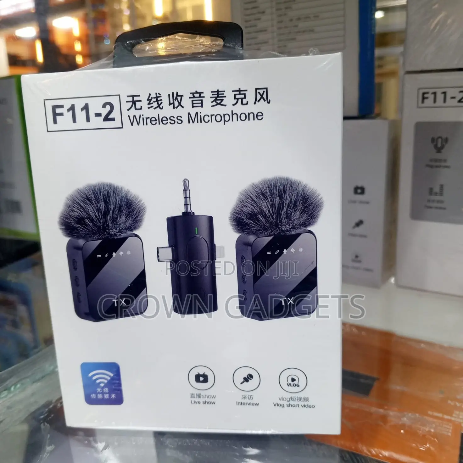 F11-2 Dual Mic Noise Reduction Wireless Interview Microphone