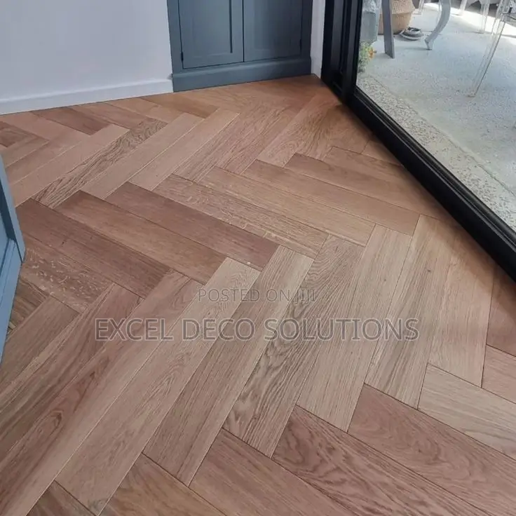 Herringbone SPC Flooring for Living Room and Office Floor Design Use